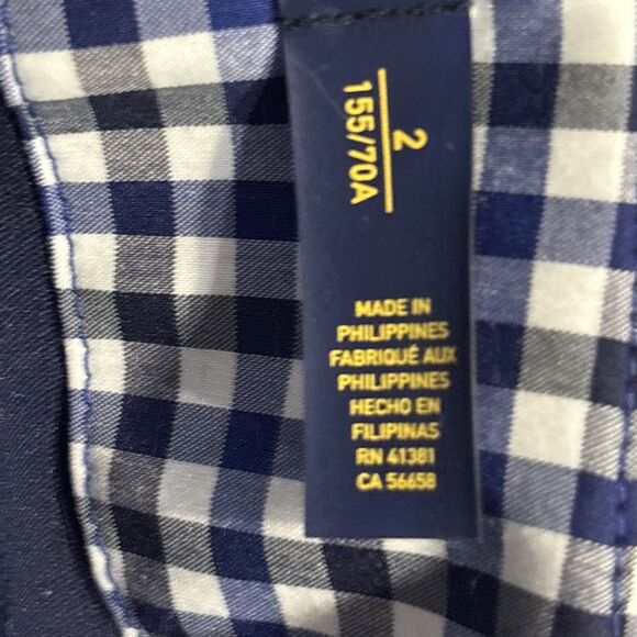 Polo Golf Ralph Lauren Ruffle Gingham Check Skort Women's 2 Blue Black White - Picture 14 of 16